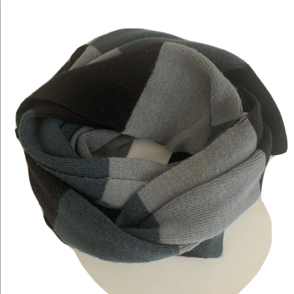 Calvin Klein Scarf Grey Stripe Black 72 X 9.5 Winter Fall - Picture 2 of 12